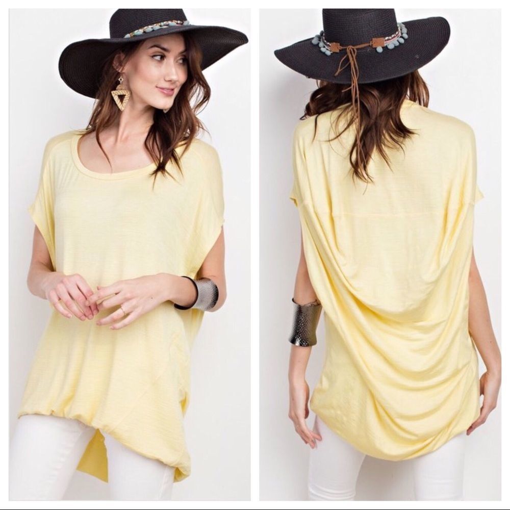 EASEL LEMON TUNIC- TOP IN SIZE SMALL NWT